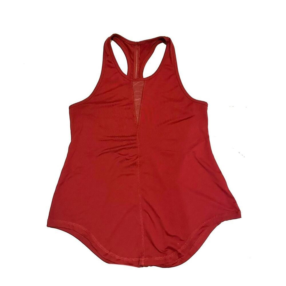 Zyia Racer Back Red Sheer Detail Active Tank Top Women's S Small